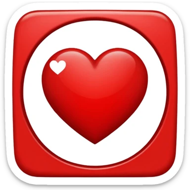 Rotes Herz mit einem c in der Mitte  sticker