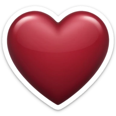 Maroon heart sticker