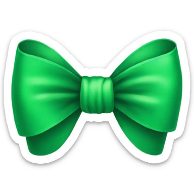 Green bow sticker