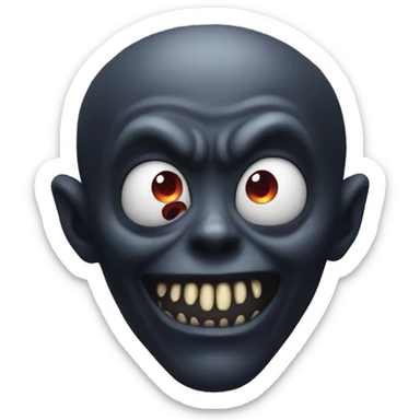 Scary demon of the void sticker