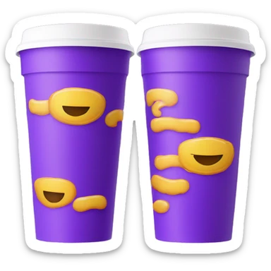 Purple liquid in a double styrofoam cup  sticker