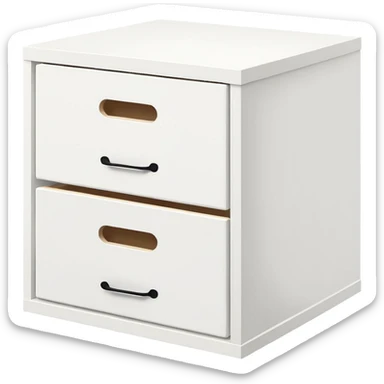 kallax 2 cajones ikea compartimientos blancos sticker