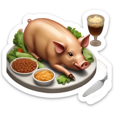 Pig roast sticker