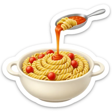 fusilli pasta bowl sticker