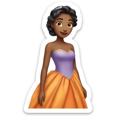 Disney princess orange gown sticker