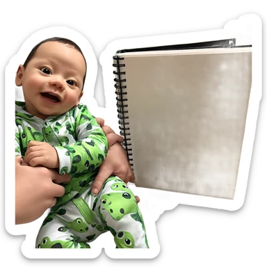 boy in dinosaur pajamas sticker