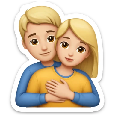 couples hug sticker