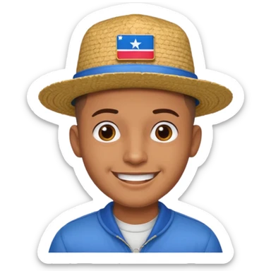 brown skin latino male with buzz cut wearing a wbc puerto rico hat sticker