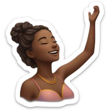 beautiful girl ascending into nirvana sticker