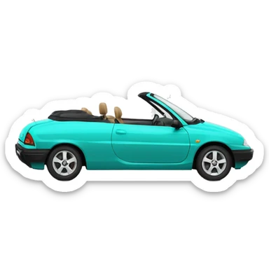 turquoise renault cabrio  sticker