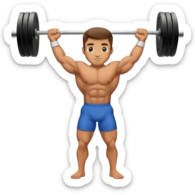person lifting weights sticker