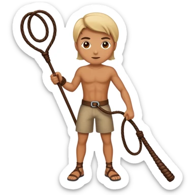 A person whipping a whip sticker