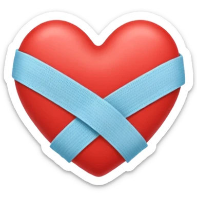 heart with a bandage across it caring emoji style sticker