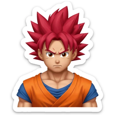 Goku super saiyan god sticker