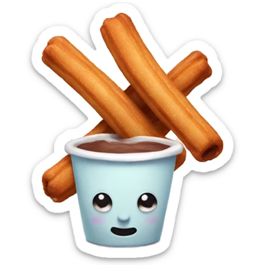 Churro with a bunch of sugar  sticker