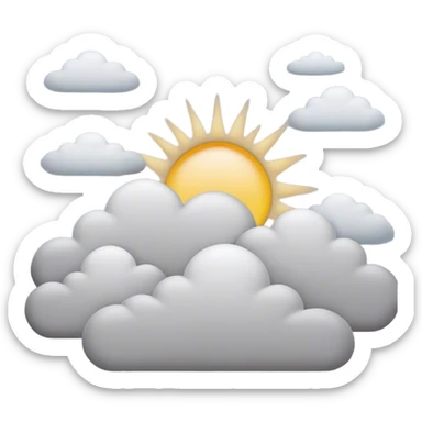 Cinematic Realistic Altostratus Emoji, Soft and gray, with mid-level clouds spreading evenly across the sky. The clouds create a smooth, overcast layer that dulls the sun’s light, giving the world a peaceful, muted tone. Soft glowing outline, capturing the essence of calm, muted skies and gentle transitions in an altostratus cloud! sticker