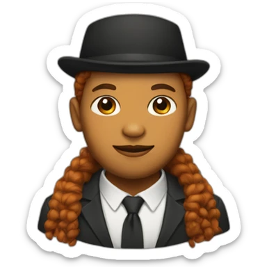 Afroamerican chines ginger rabbinic sticker