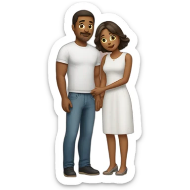 Couple qui s'embrasse sticker