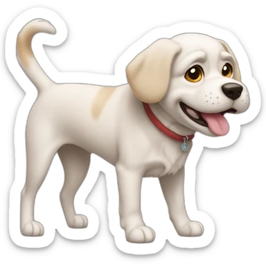 Chien qui est avec un chat sticker