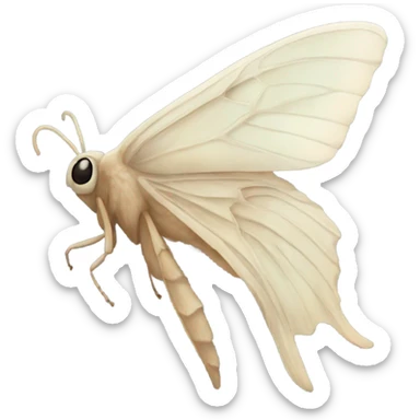 Ethereal moth side profile sticker