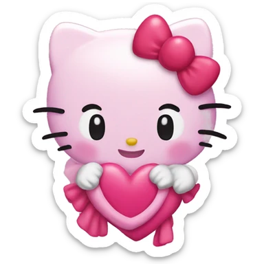 hello kitty love sticker