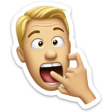 Biting fingernails stressed sticker