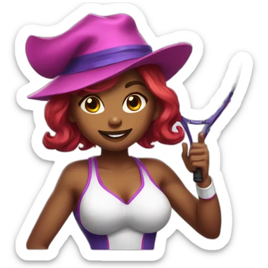 miss fortune en play tennis sticker