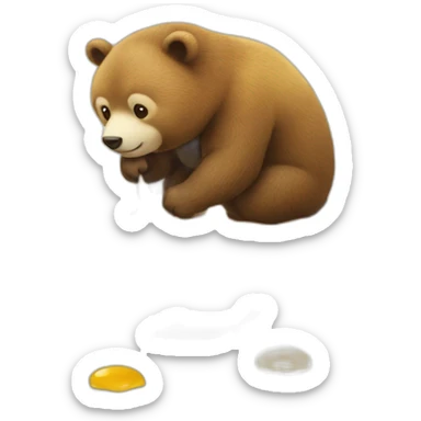 Ours qui mange du miel sticker