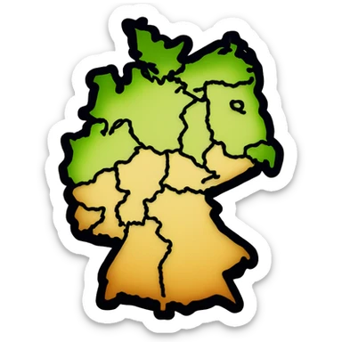 Germany map  sticker