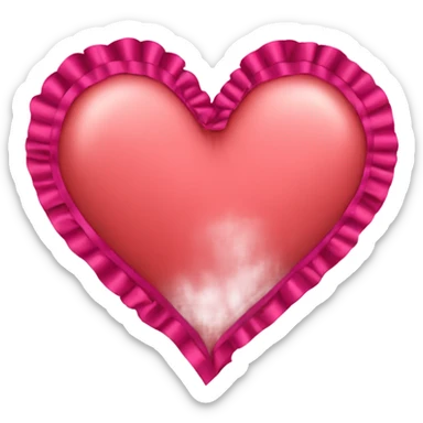 Heart with ribbon edges sticker