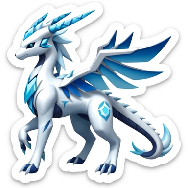 Modern Kyurem-reshiram-Glaceon-dialga-suicune-hybrid, full body sticker