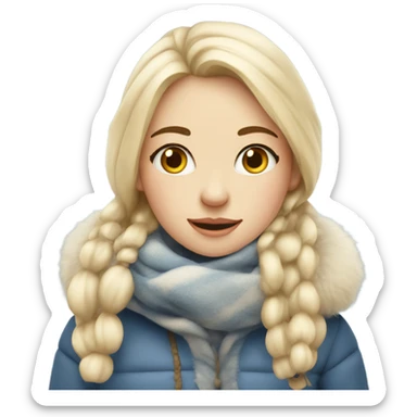 cozy beautiful finnish blond winter girl sticker
