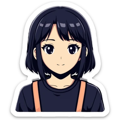 anime girl from anime "Roshidere" sticker