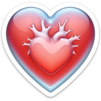 heart with a frosted ice effect sticker