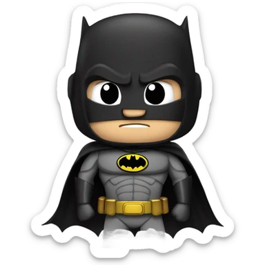 Bat man looking serious and dark  sticker