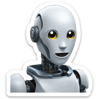 Robot speak with human sticker