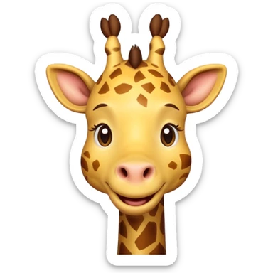 create a emoji of a stoned giraffe sticker