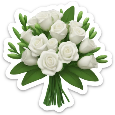 white tulio bouquet  sticker