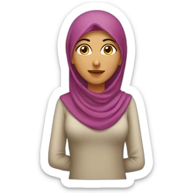 Arabic women supply chain sticker