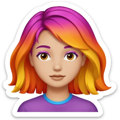 Coloring a hair sticker