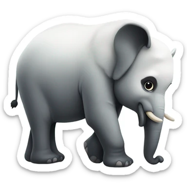 A panda with an elephant's trunk sticker