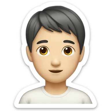 chinese boy with Japanese short hair sticker