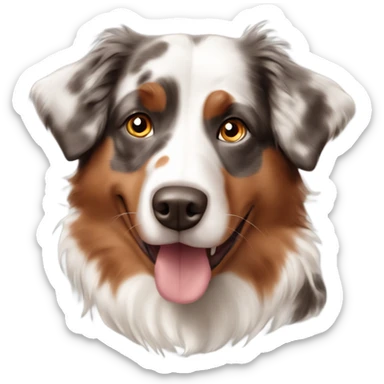 red merle australian shepherd sticker