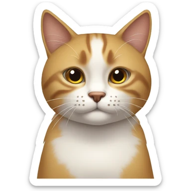 gato enojado tierno sticker