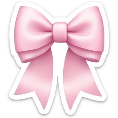 Light pink bow sticker