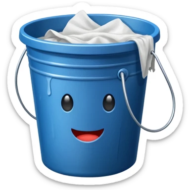 bucket with rag sticker