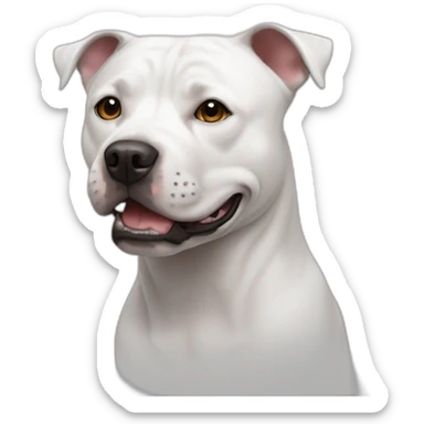 white-staffy sticker