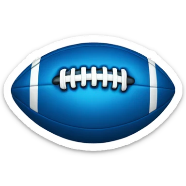 Blue football with glitter on it sticker