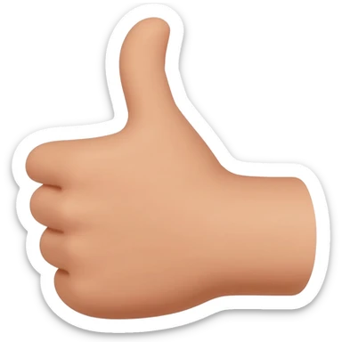 like emoji with extra thumb finger extending from the back of the original thumb finger in a like position sticker