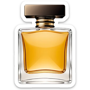 realistic square shaped chloe perfume bottle with ridges  sticker
